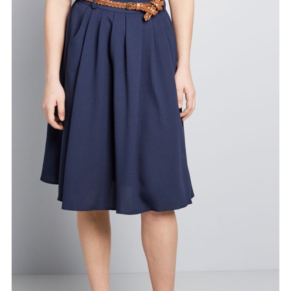 Navy blue, Modcloth skirt